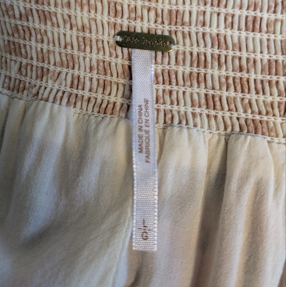 Free People Lovely Lady Floral Maxi High-Low Elastic Waist Lined Sz L Skirt Boho - Picture 11 of 11